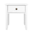 Bedside Table 1 Drawer White