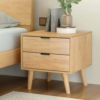 Artiss Pine Bedside Table 2 Drawers