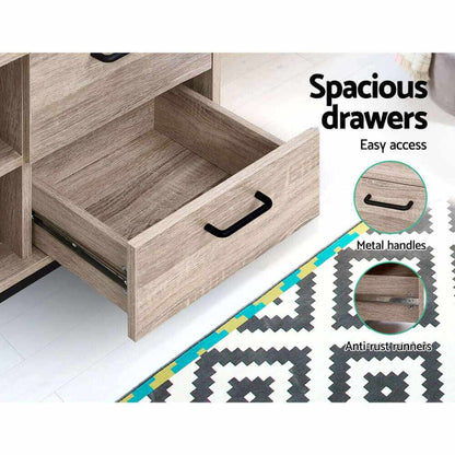 Artiss Modern TV Cabinet Entertainment Unit 132cm Pine Tania