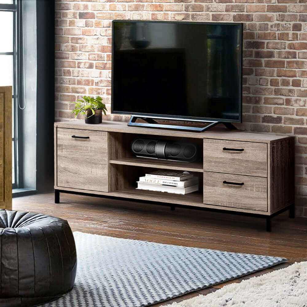 Artiss Modern TV Cabinet Entertainment Unit 132cm Pine Tania