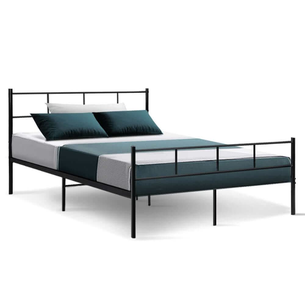 SOL Bed Frame Double Metal - Black