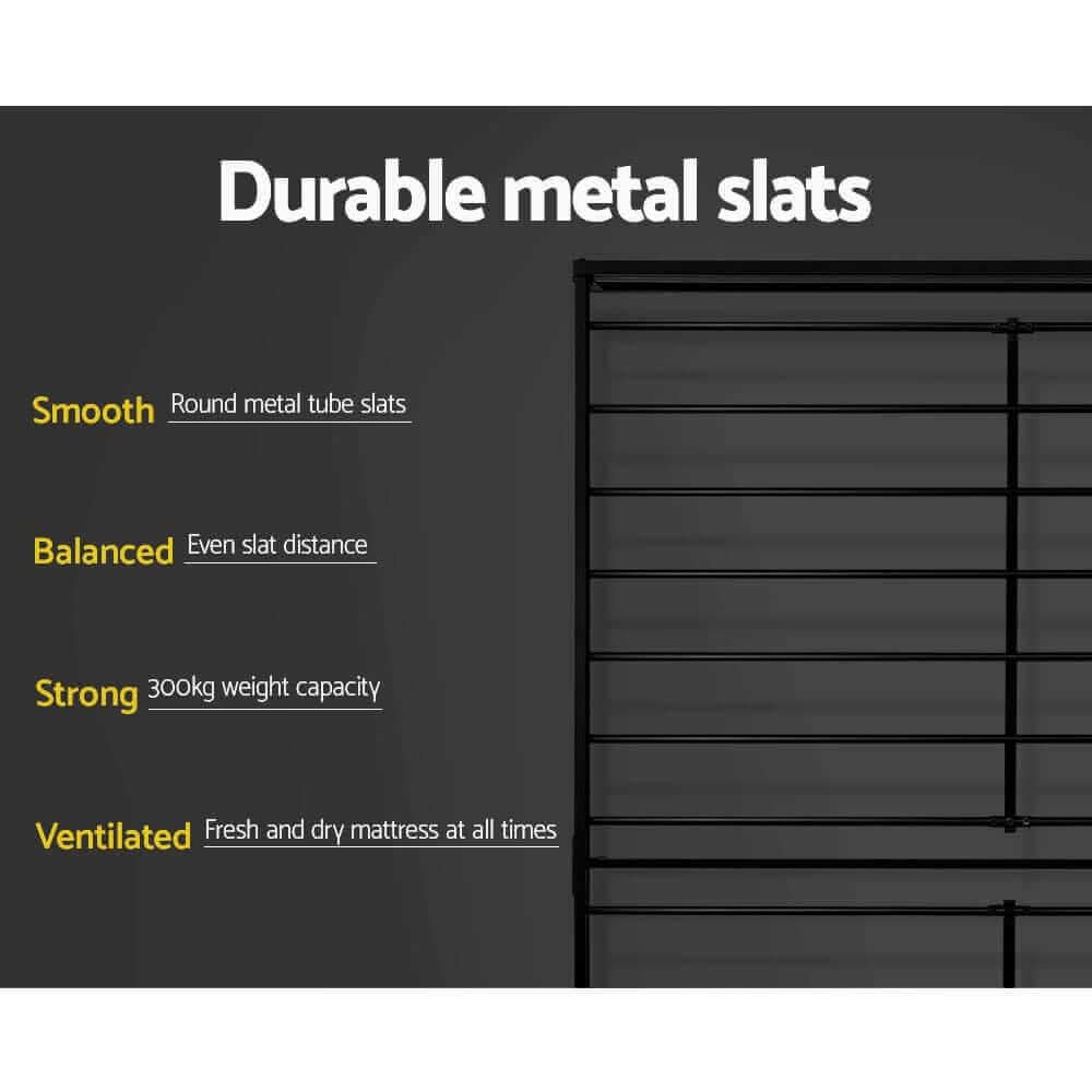 SOL Bed Frame Double Metal - Black