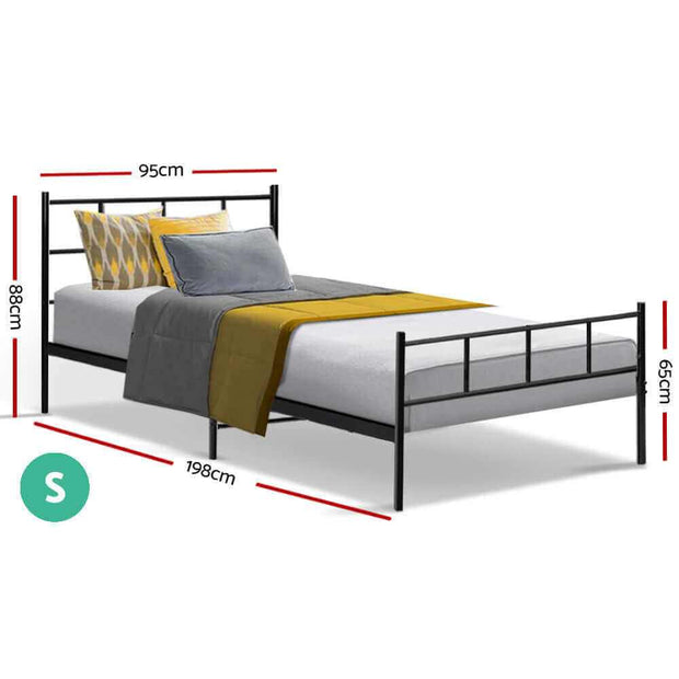 Bed Frame Single Metal 