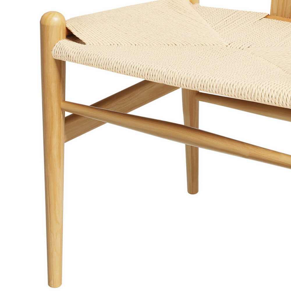 Wishbone Back Wood Rattan Dining Chair