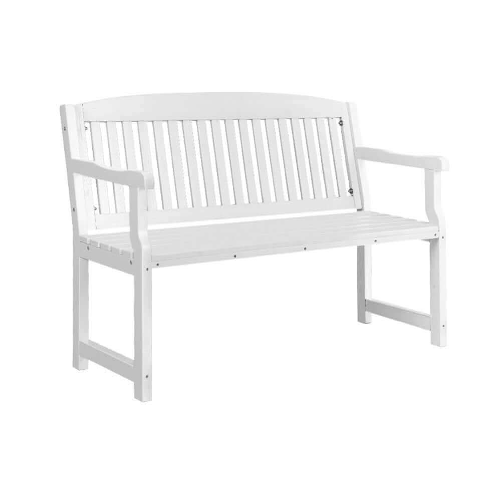 Gardeon Outdoor Garden Wooden 2 Seater Bench - White