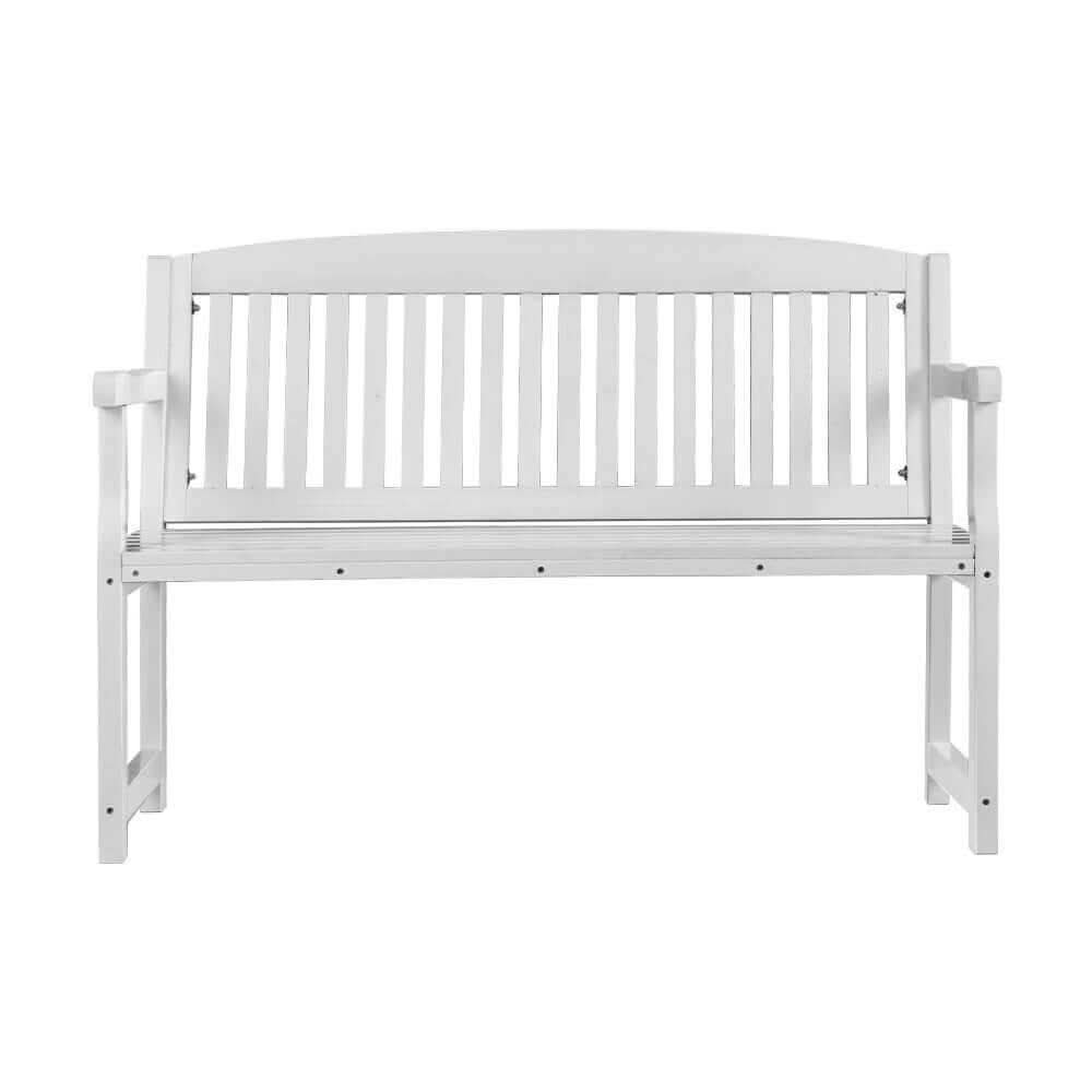 Gardeon Outdoor Garden Wooden 2 Seater Bench - White