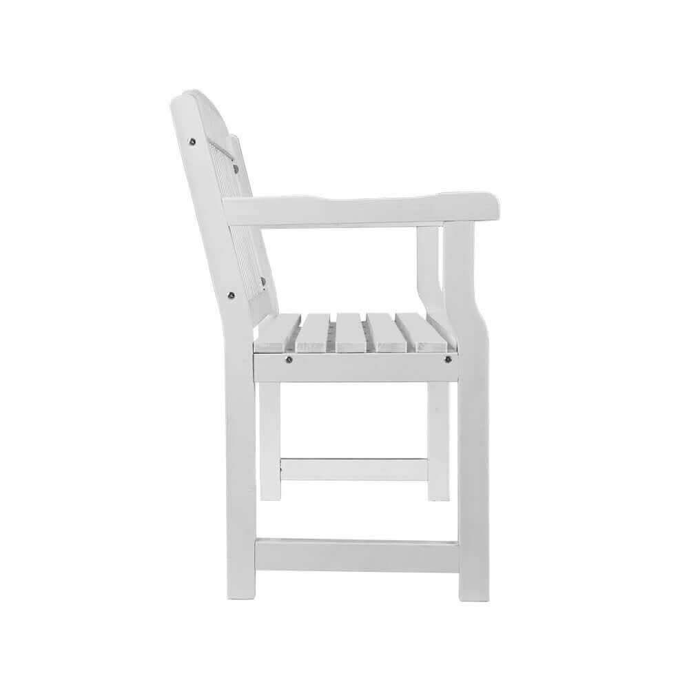 Gardeon Outdoor Garden Wooden 2 Seater Bench - White