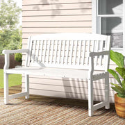 Gardeon Outdoor Garden Wooden 2 Seater Bench - White