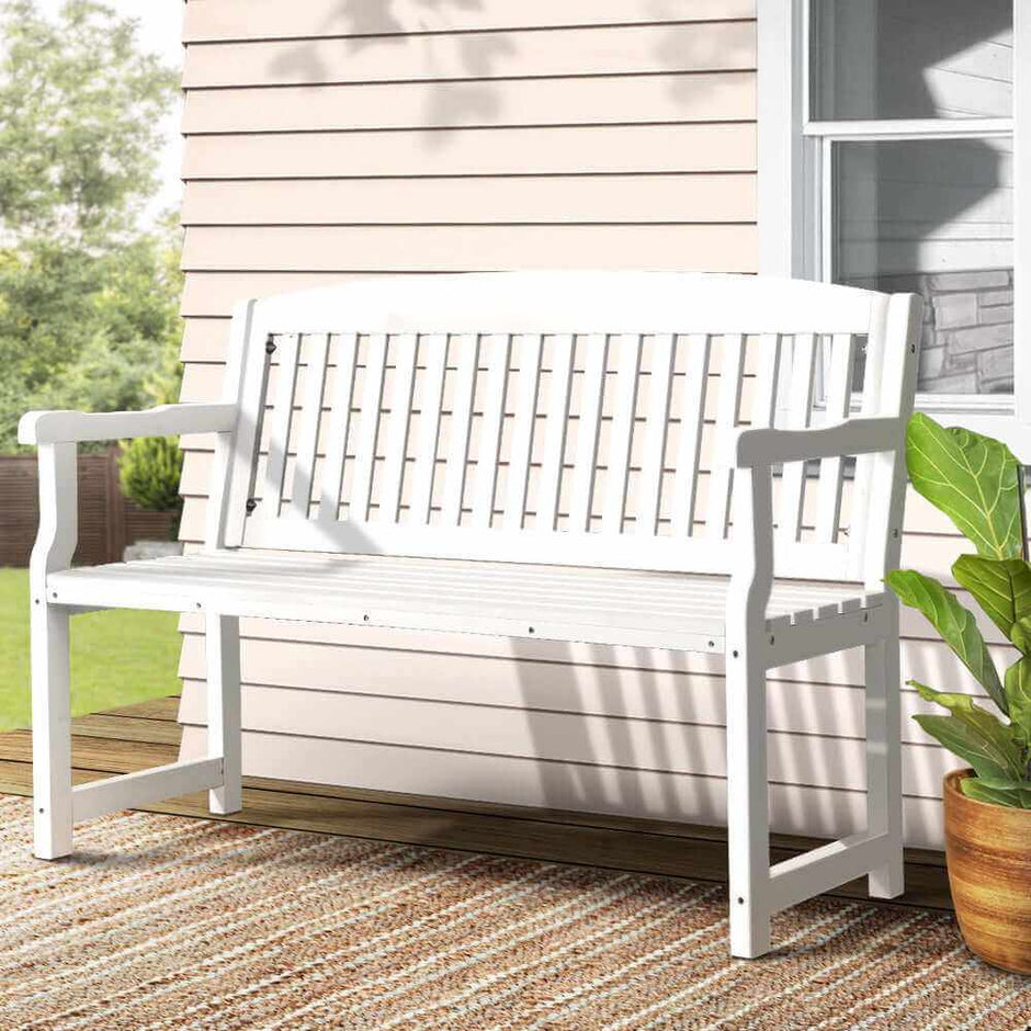 Garden Bench White 