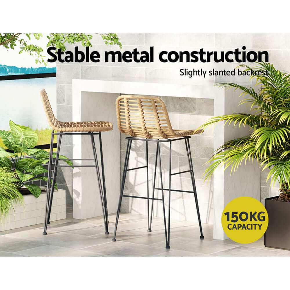 Gardeon 2 Piece Outdoor Bar Stools