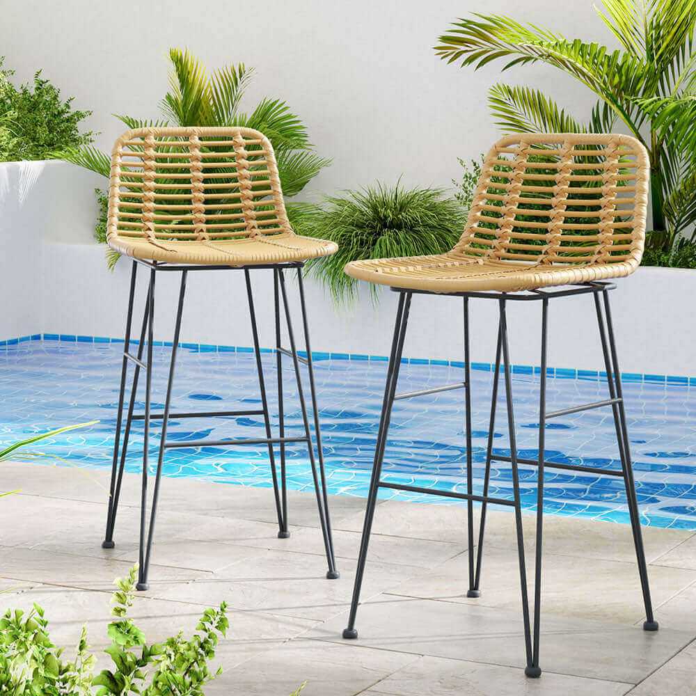 Gardeon 2 Piece Outdoor Bar Stools