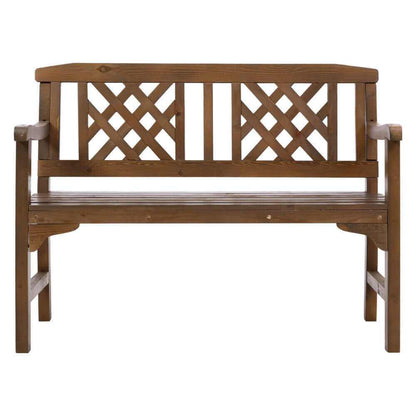 Gardeon 2 Seat Outdoor Garden Bench Wooden Chair  - Natural