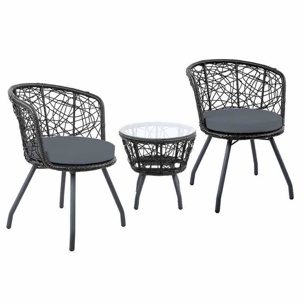 rattan garden table and chairs