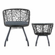 black rattan garden table and chairs