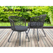 black rattan garden table and chairs