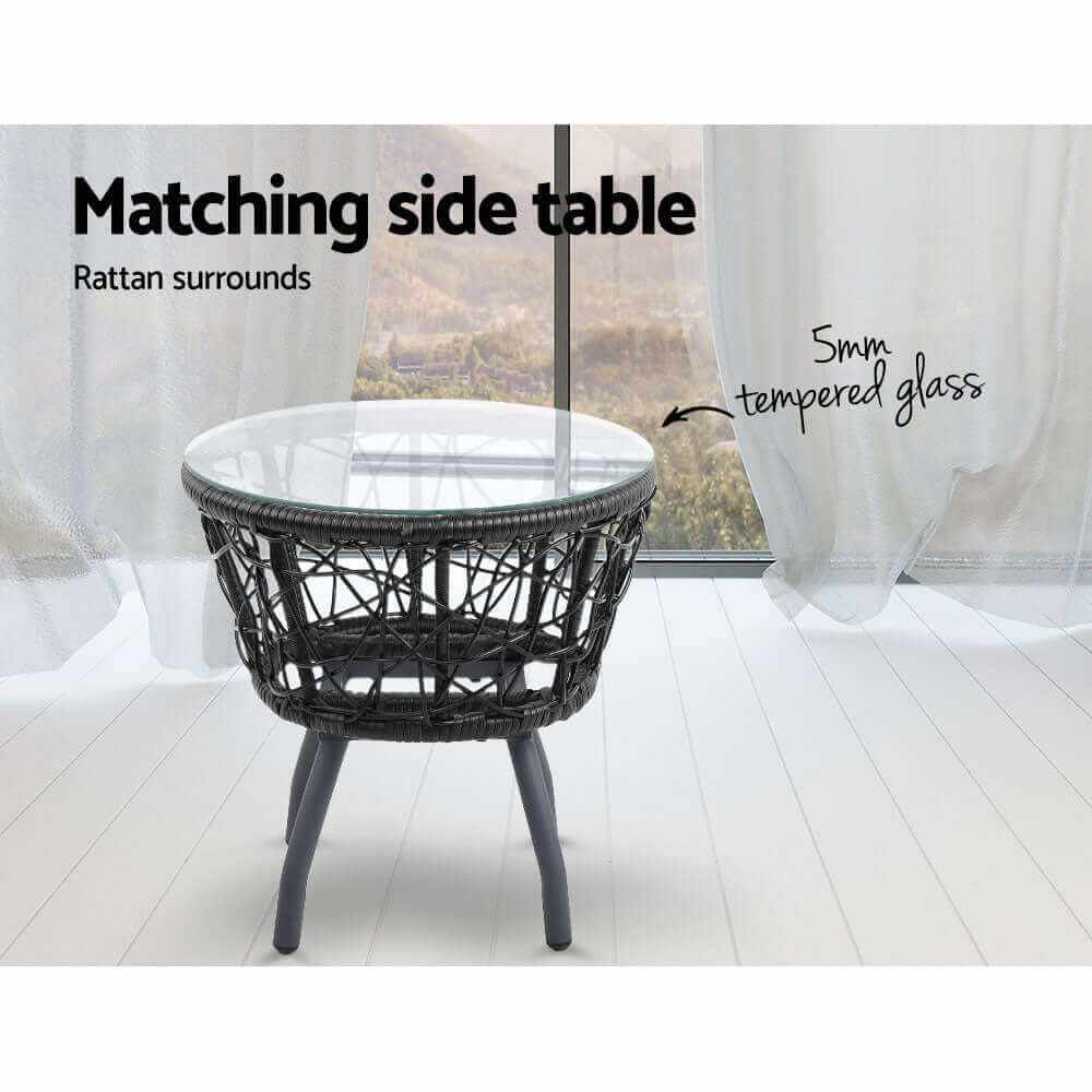 rattan garden table and chairs