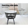 black rattan garden table and chairs