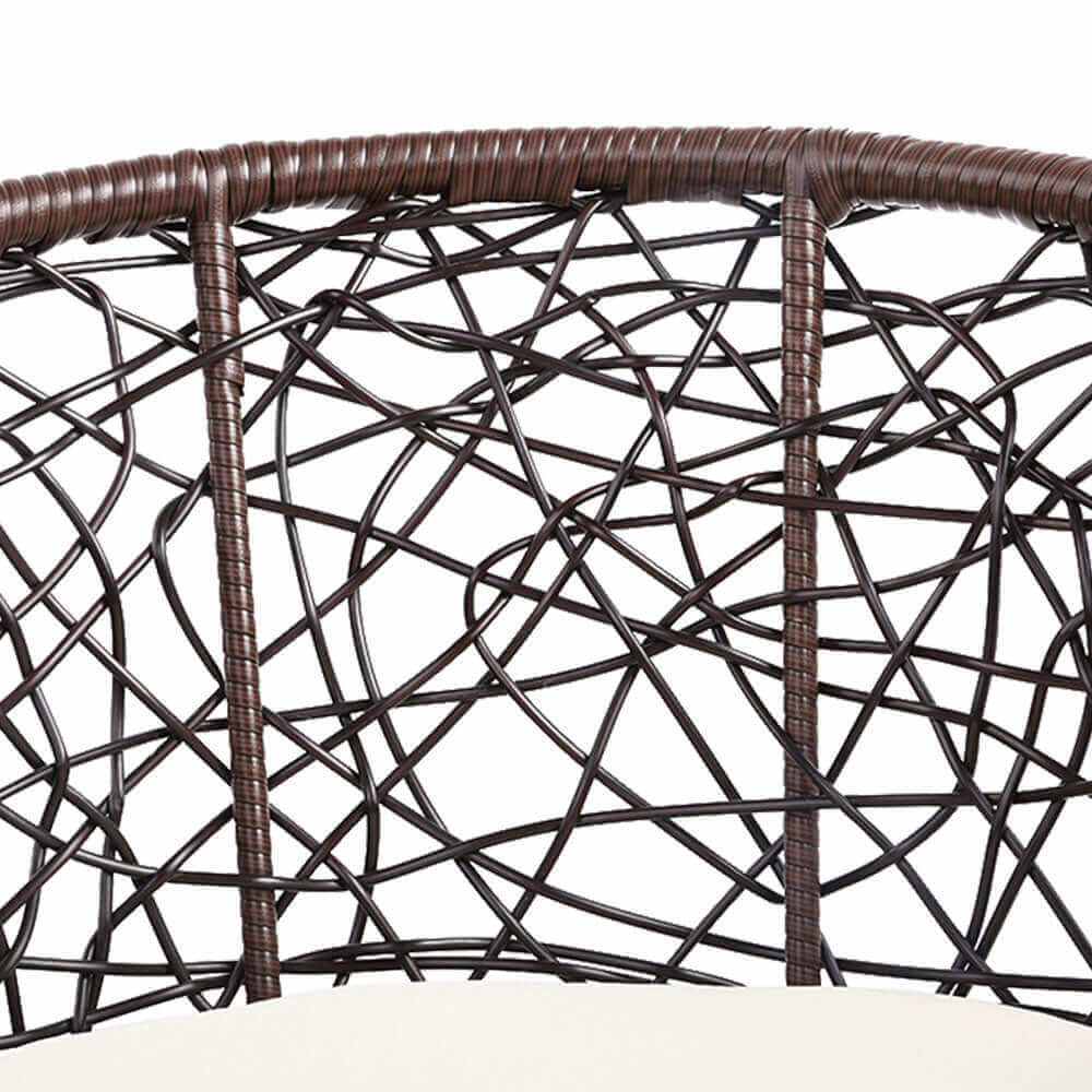 Gardeon 3PC Outdoor Bistro Set Brown Wicker Patio Table and Chairs