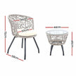 grey rattan garden table and chairs