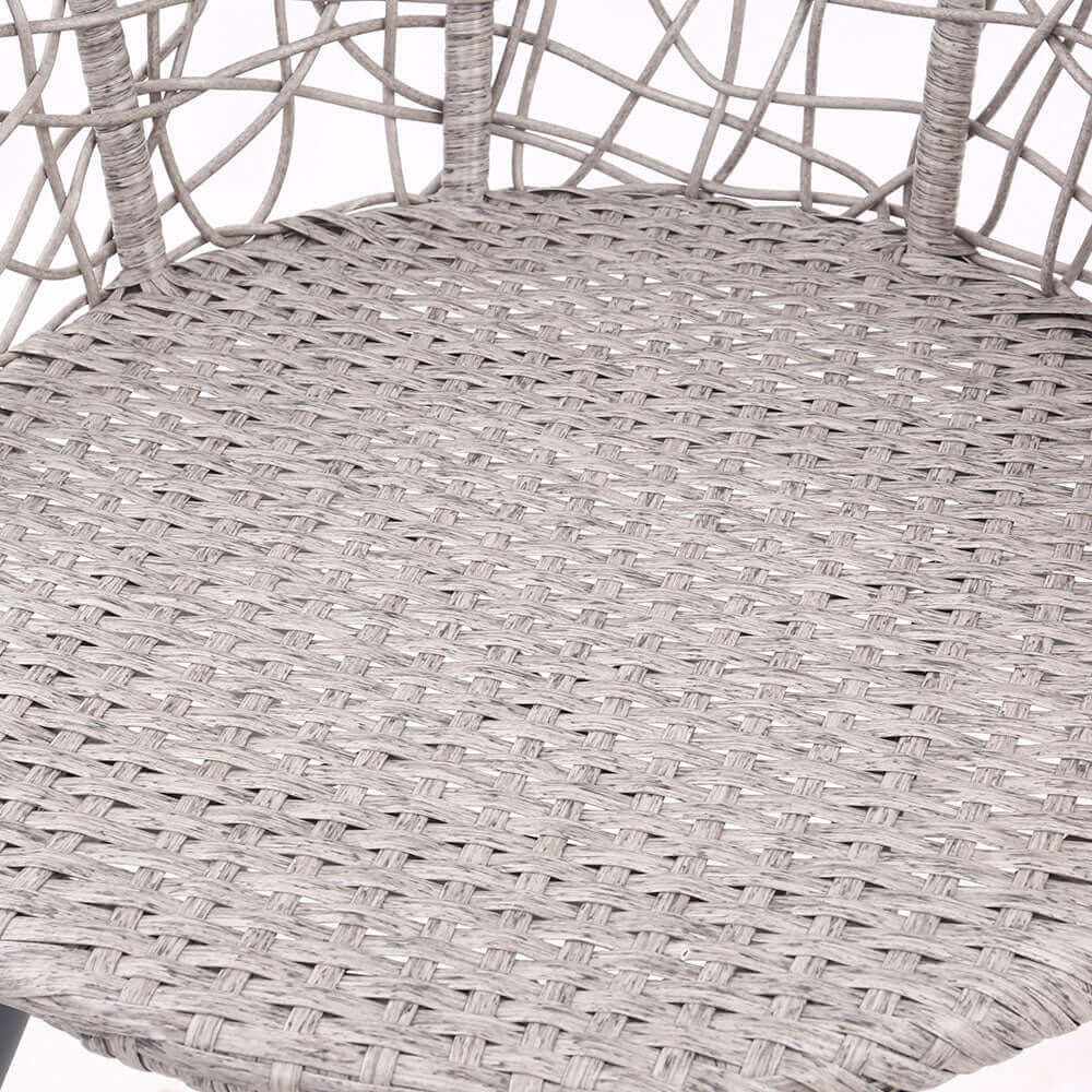 grey rattan garden table and chairs