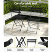 Outdoor Bistro Set Steel Table