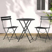 Outdoor Bistro Set Steel Table