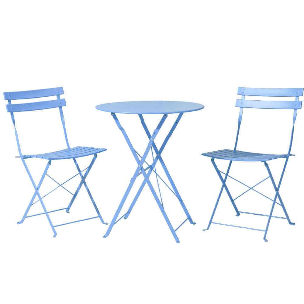 Bistro Set Patio Furniture Blue