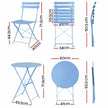 Bistro Set Patio Furniture Blue