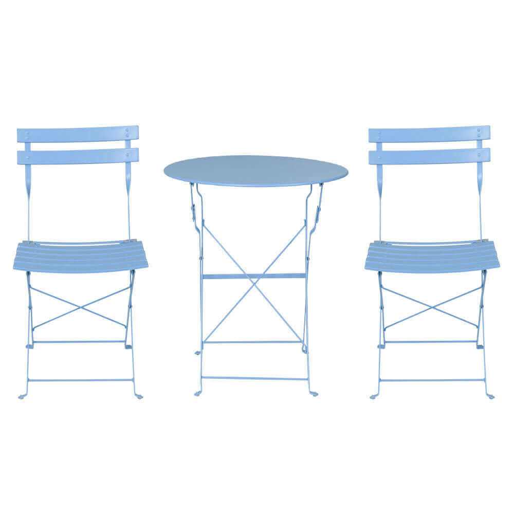 Bistro Set Patio Furniture Blue