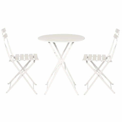 Gardeon 3PC Outdoor Bistro Set Patio Furniture White