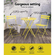 outdoor metal bistro set