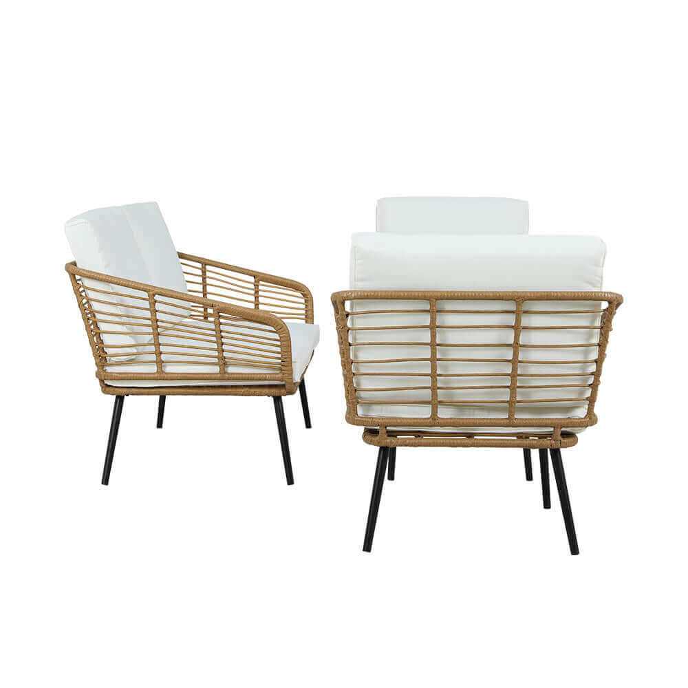 rattan sofa and coffee table set