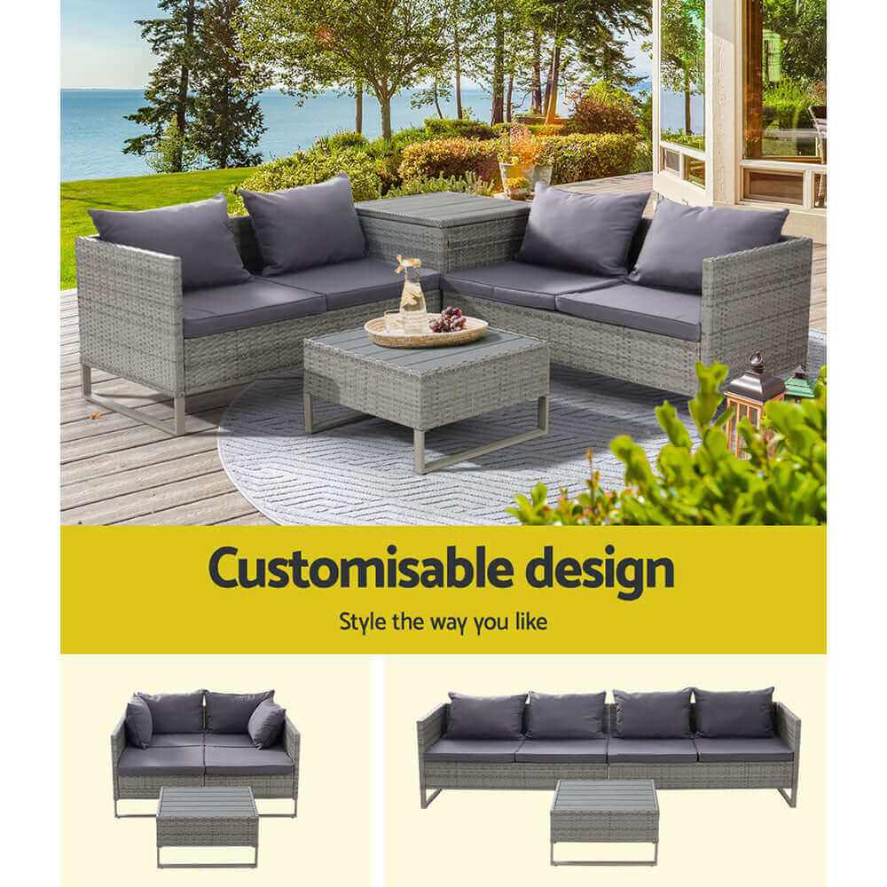 4 Seater Outdoor Sofa Furniture 