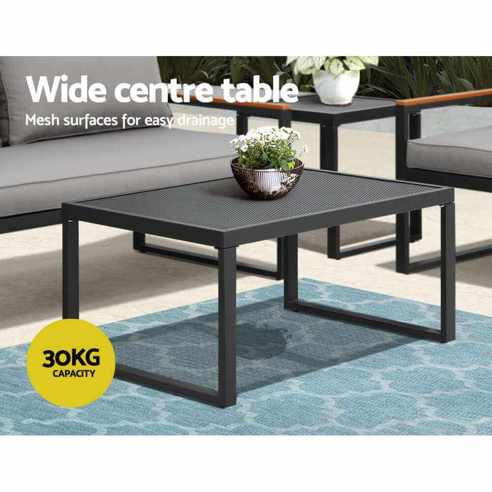 Gardeon Outdoor Sofa 3 Seat Corner Modular Lounge Set