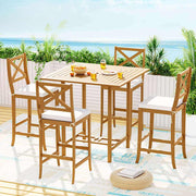 Gardeon 5-Piece Outdoor Bistro Table And Chairs