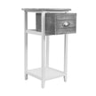 Bedside Table with Drawer Grey