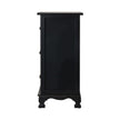 Bedside Table with Drawers black