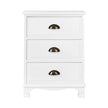 Bedside Table with Drawers Vintage White