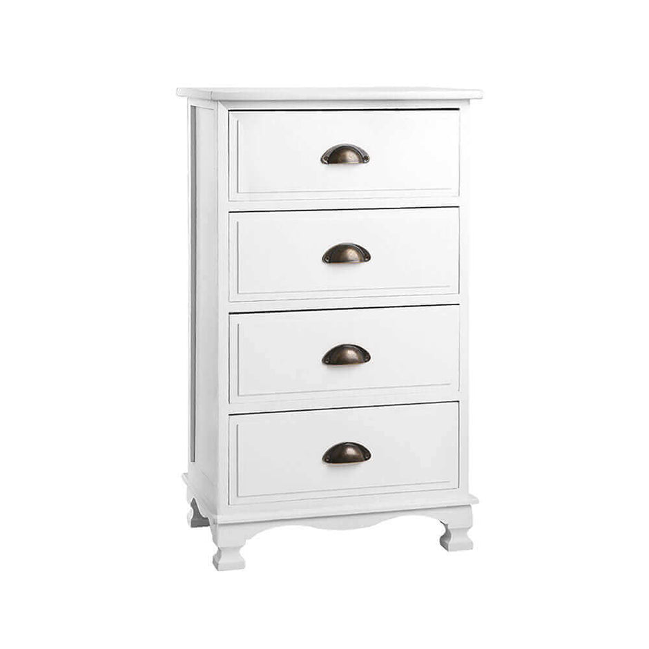 bedside Drawers Cabinet white