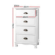 bedside Drawers Cabinet white