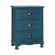 Bedside Table with Drawers blue