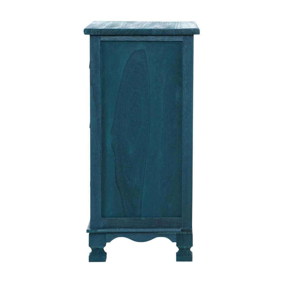 Bedside Table with Drawers blue