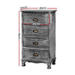 bedside Drawers Cabinet grey