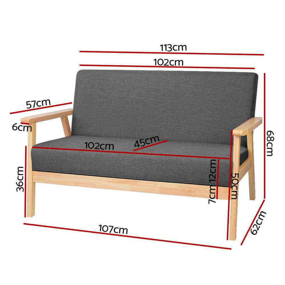 2-Seater Sofa Armchair 