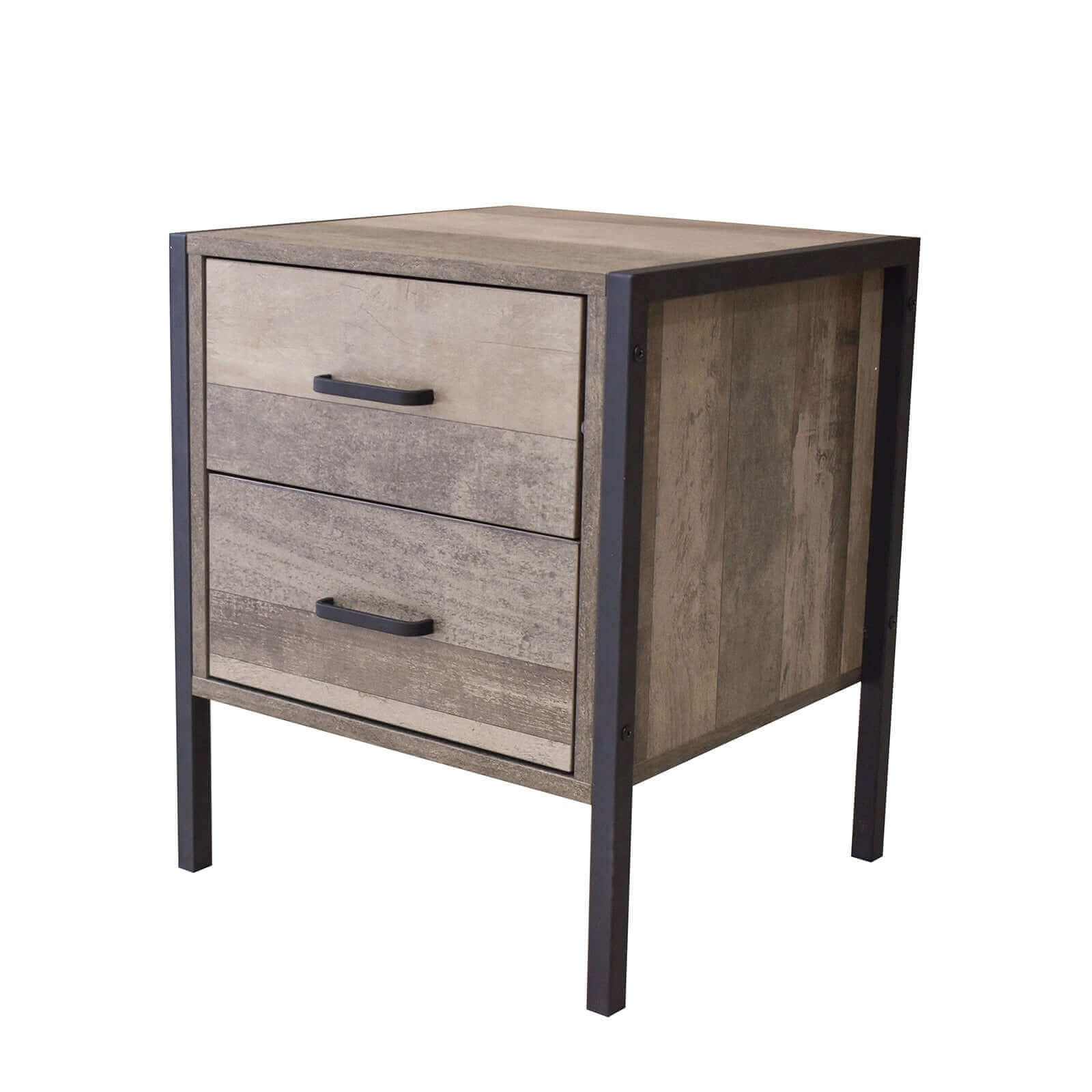 industrial Bedside Table Nightstand 