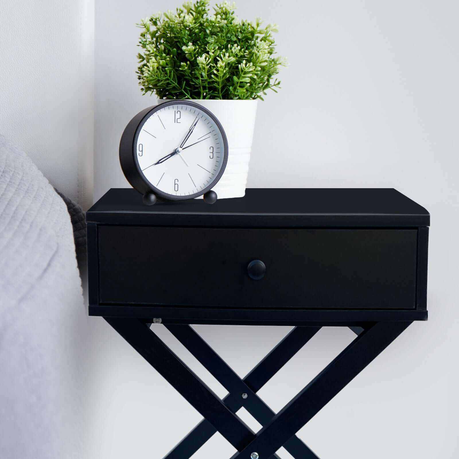 Bedside Table set Black 