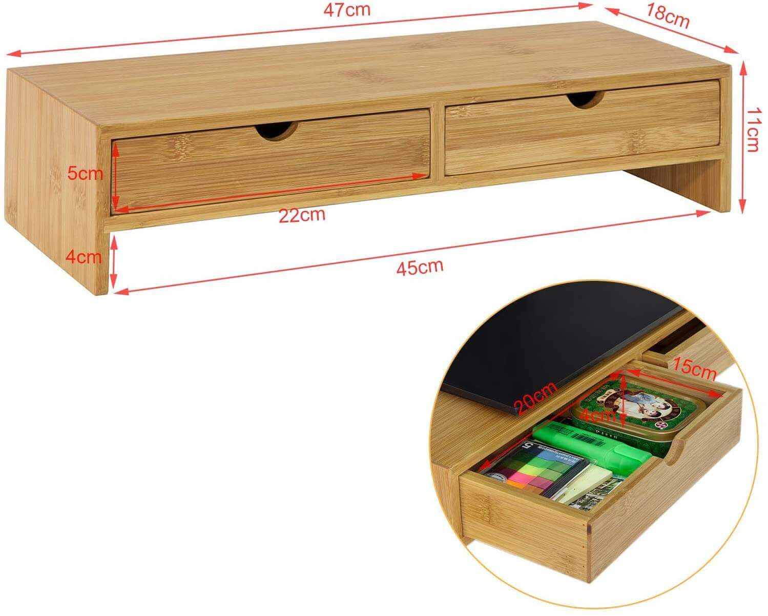 Monitor Stand Desk Organizer