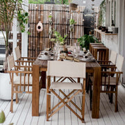 Directors Outdoor Dining Table and Chairs Set - Natural