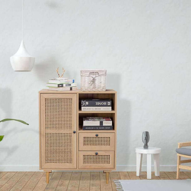 Rattan Buffet Sideboard Storage 