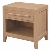 Dion 1 Drawer Solid Bedside Table Natural